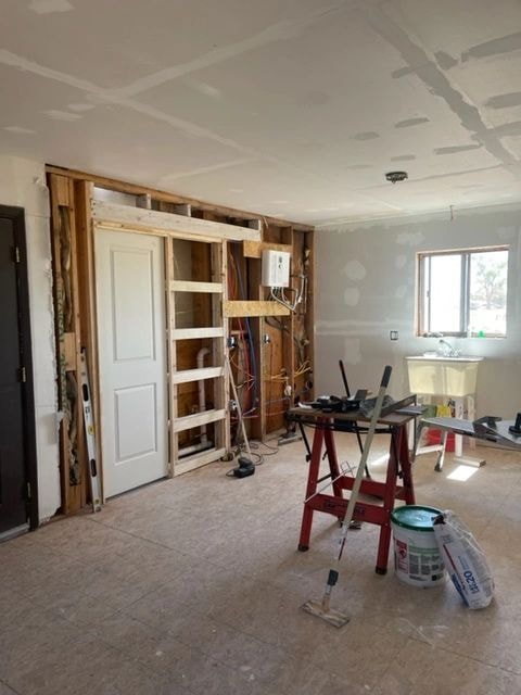 Interior framing and drywall installation